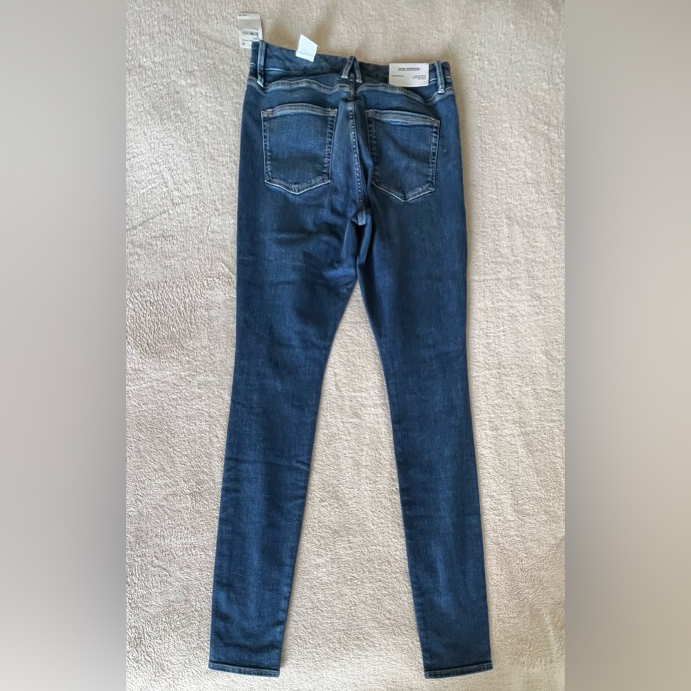 NWT Good American Good Legs Long Mid Blue High-Rise Skinny Jeans - Picture 6 of 11